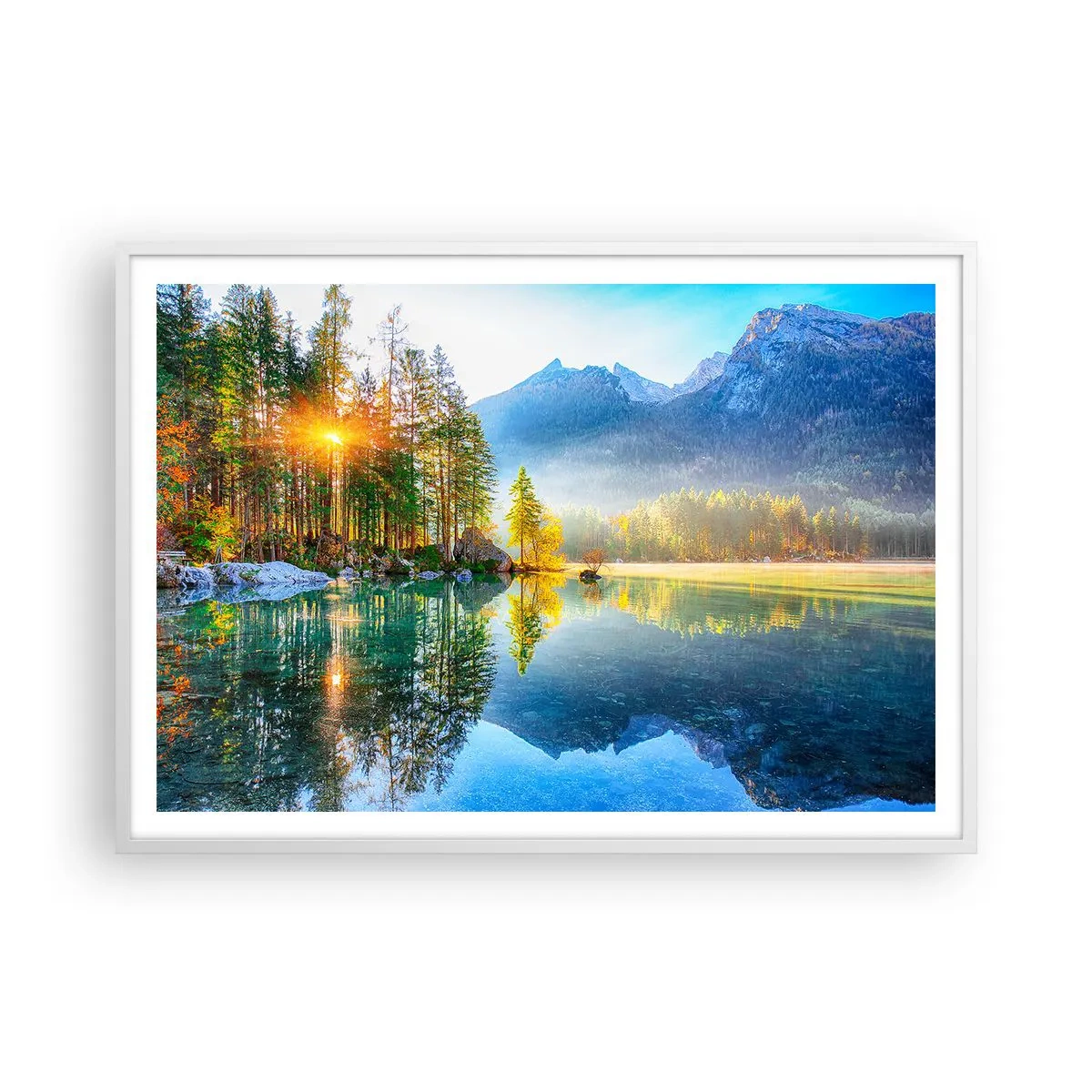 Affisch i vit ram - Majestät och sötma - 100x70 cm