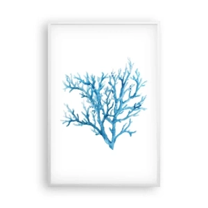 Affisch i vit ram - Marin filigran - 61x91 cm
