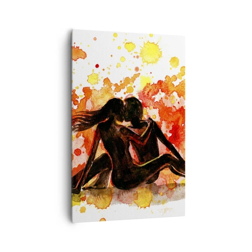 Canvastavla - Bild på duk - Och så blev det ljus - 80x120 cm