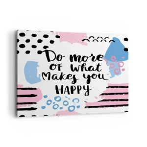 Canvastavla - Bild på duk - Hur man blir lycklig - 120x80 cm