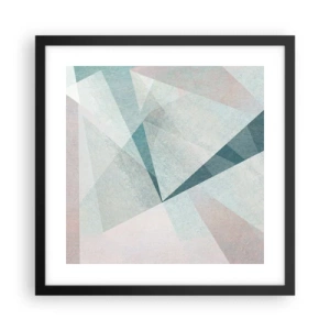 Affisch i svart ram - Lugnt trots dynamiskt - 40x40 cm