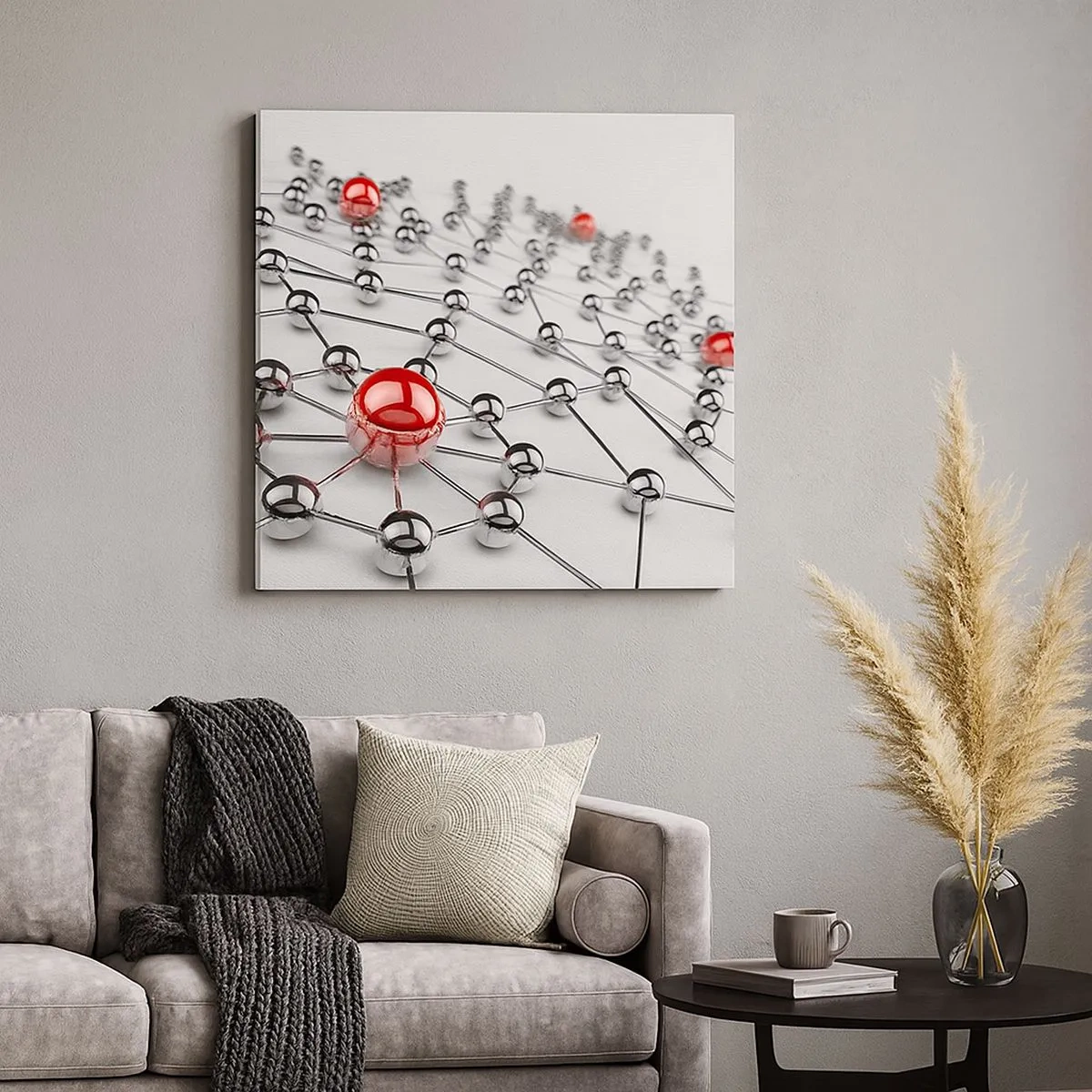 Canvastavla - Bild på duk - Silvernät - 30x30 cm