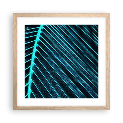 Affisch i ram av ljusek - Grön textur - 40x40 cm