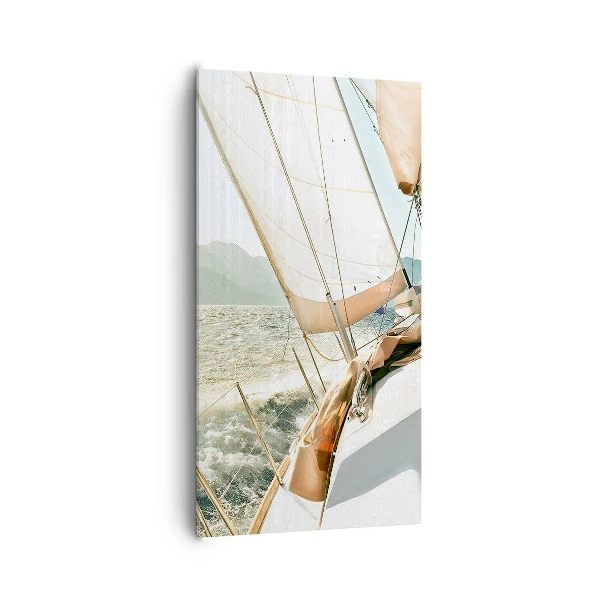 Canvastavla - Bild på duk - Under full segel - 65x120 cm