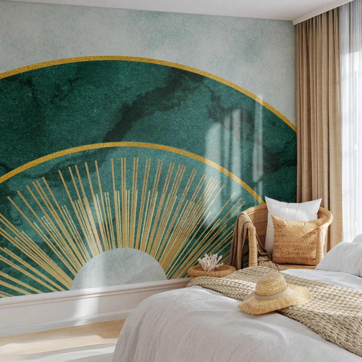 Självhäftande Fototapet Deluxe Sticker - Ett annorlunda solsystem - Art déco, Modern, Abstraktion - 350x256 cm