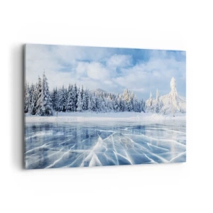 Canvastavla - Bild på duk - Bedårande och kristallisk vy - 120x80 cm