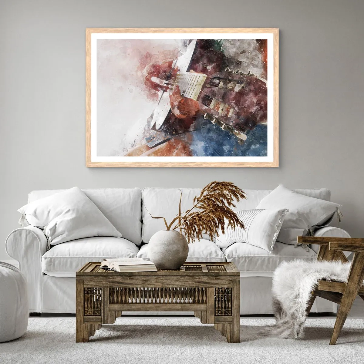 Affisch i ram av ljusek - Vad tycker du om det? - 100x70 cm