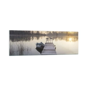 Glastavla - Bild på glas - Kommer tillbaka om en viss tid - 160x50 cm