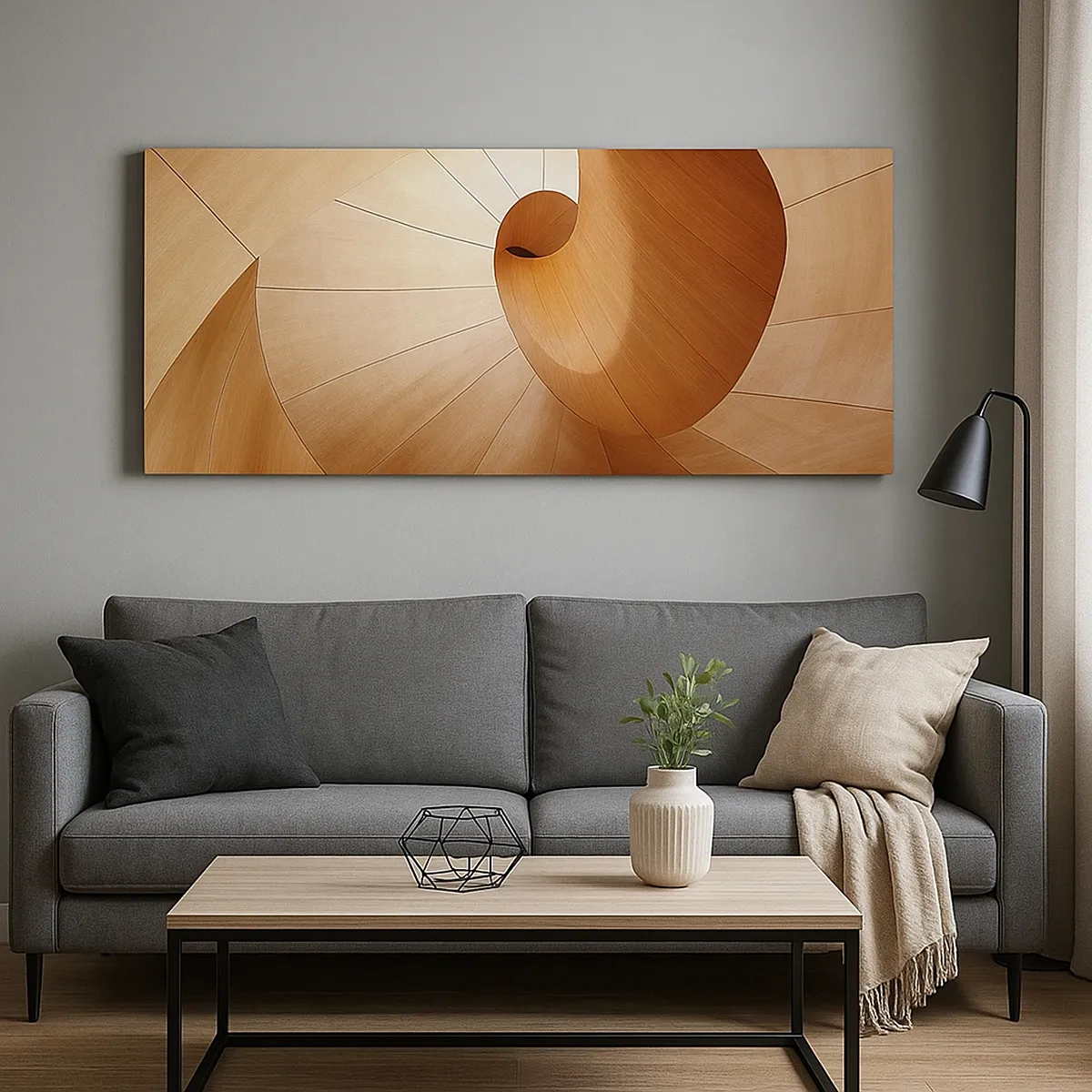 Canvastavla - Bild på duk - Arkitektonisk serpentin - 30x30 cm