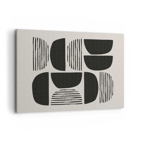 Canvastavla - Bild på duk - Arrangemang med halvor - 100x70 cm