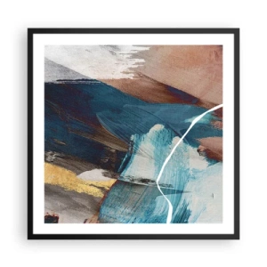 Affisch i svart ram - Med styrka och energi - 60x60 cm