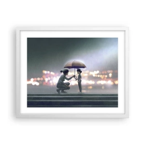 Affisch i vit ram - Och allt är väl nu - 50x40 cm