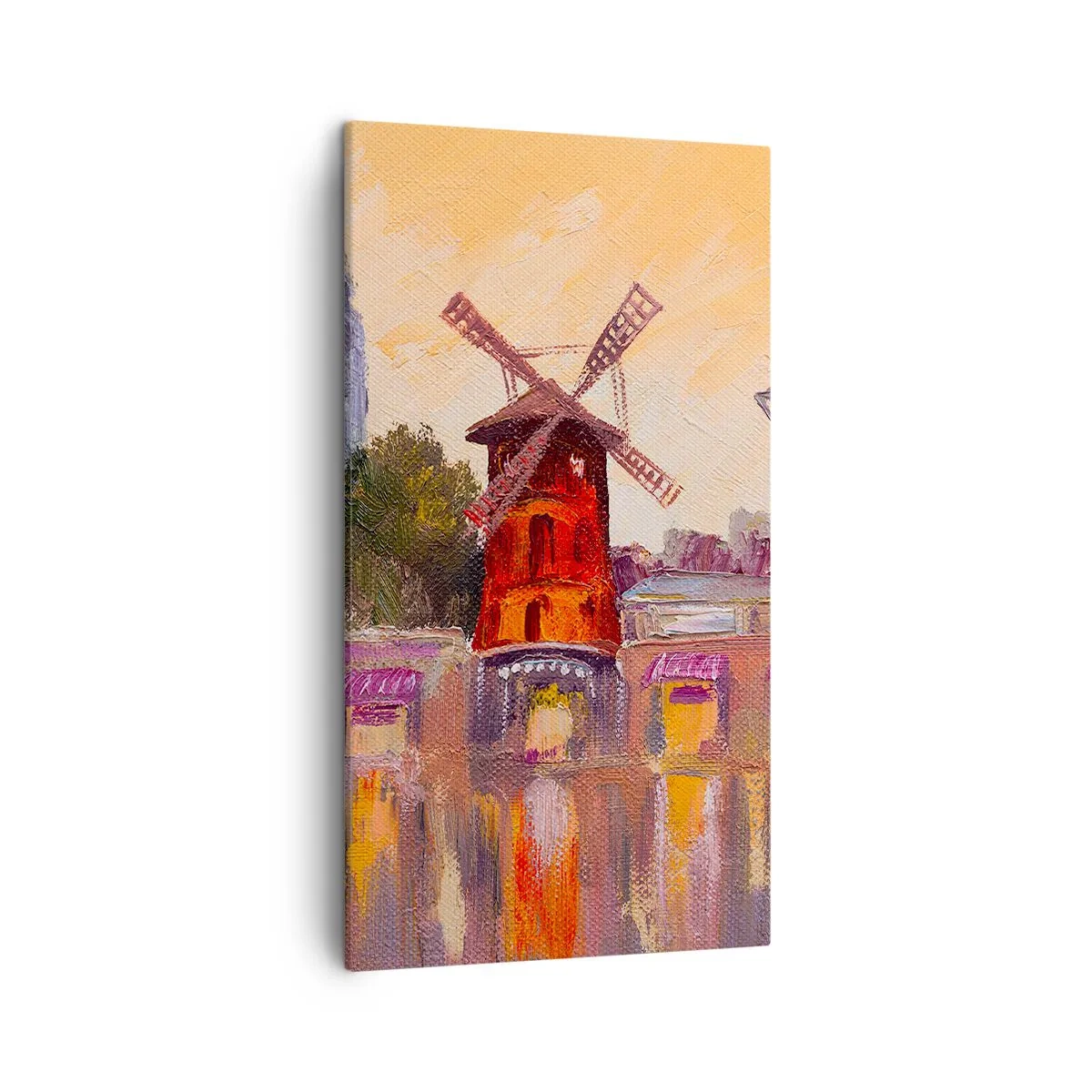 Canvastavla - Bild på duk - Ikoner av Paris – Moulin Rouge - 45x80 cm