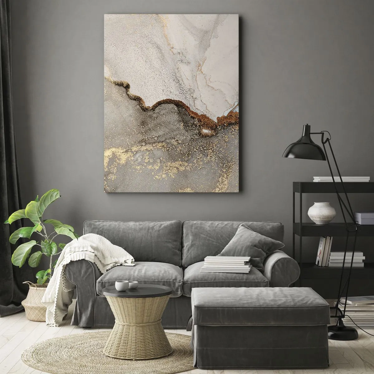 Canvastavla - Bild på duk - På färgernas gräns - 50x70 cm
