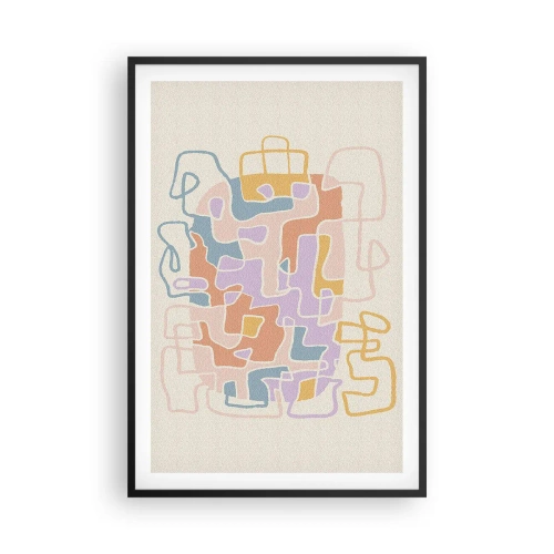 Affisch i svart ram - Labyrint - ett glädjefyllt äventyr - 61x91 cm