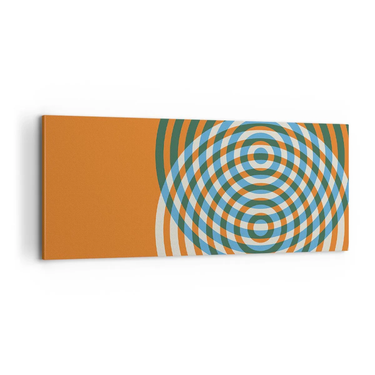 Canvastavla - Bild på duk - Abstrakt cirkulär variation - 100x40 cm