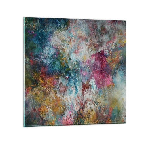 Glastavla - Bild på glas - I full blom - 70x70 cm