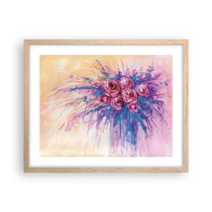 Affisch i ram av ljusek - Rosfontän - 50x40 cm