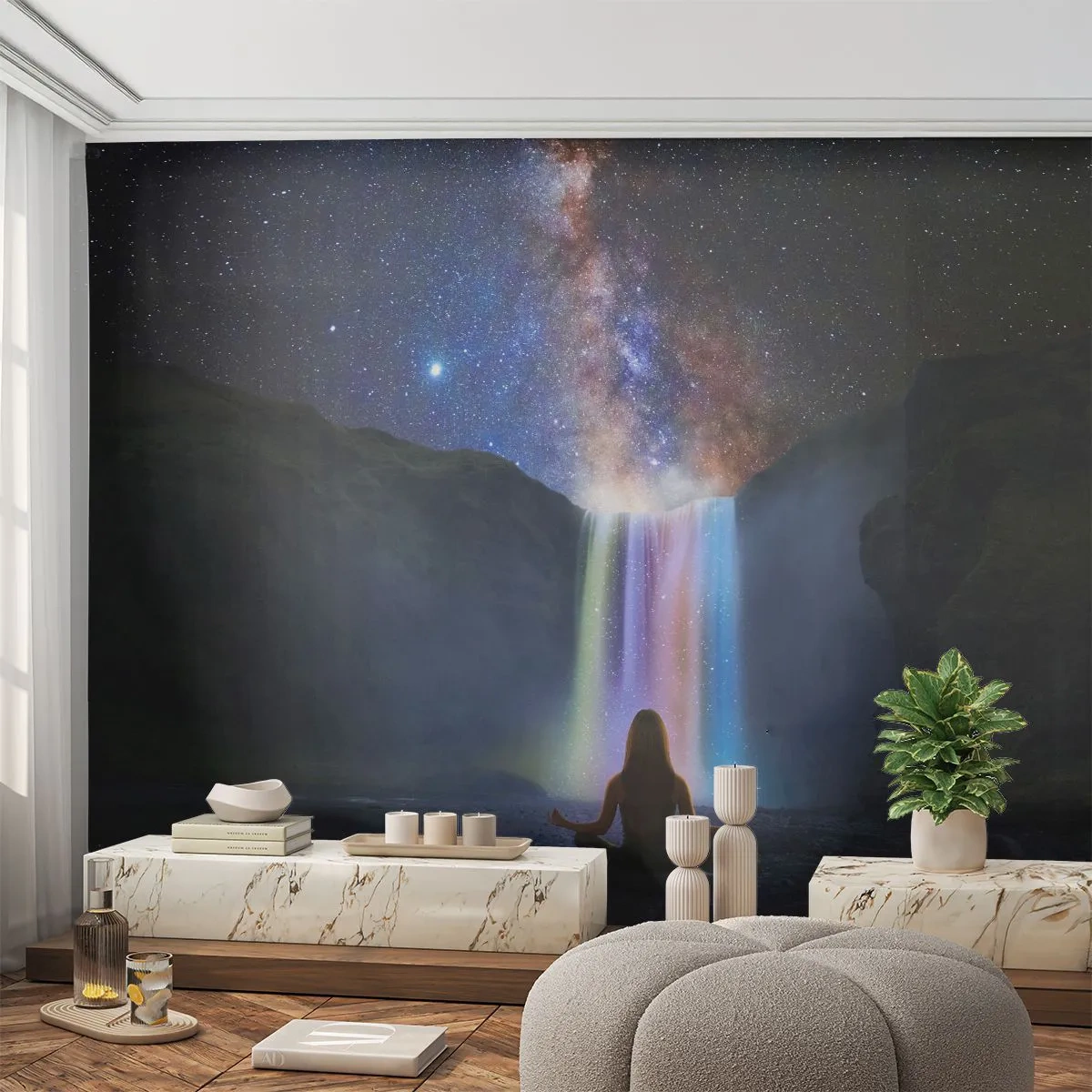 Fototapet Premium Sand - Absolut harmoni - Abstraktion, Vattenfall, Fantasi - 100x70 cm