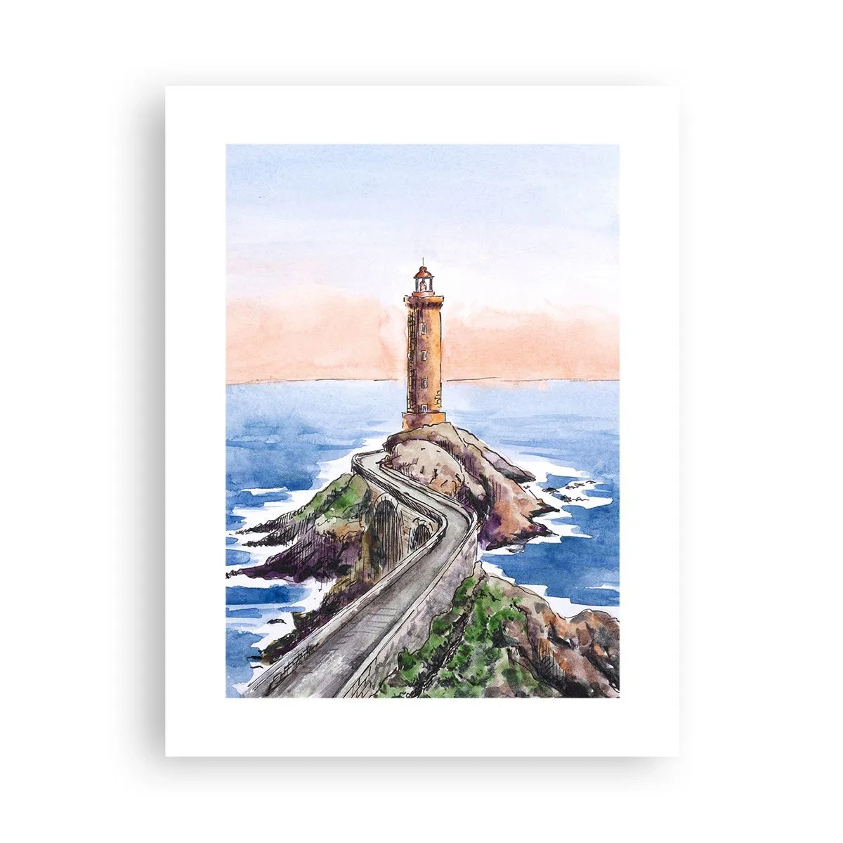 Affisch - Vänd mot havet - 30x40 cm