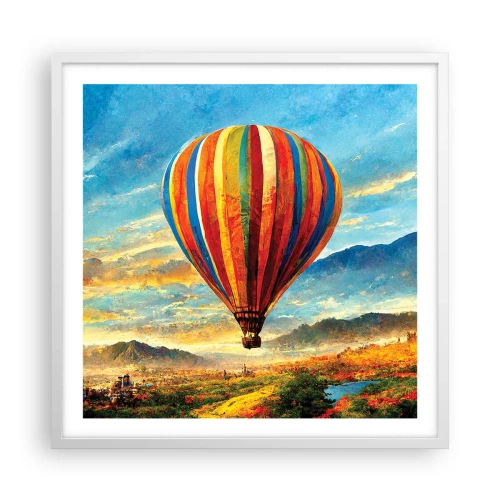 Affisch i vit ram - I tystnad ser man mer - 60x60 cm