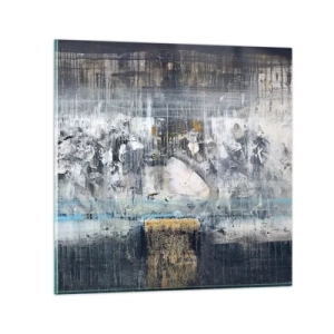 Glastavla - Bild på glas - På is och klumpar - 60x60 cm