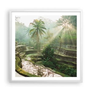 Affisch i vit ram - Växa upp i solsken - 60x60 cm