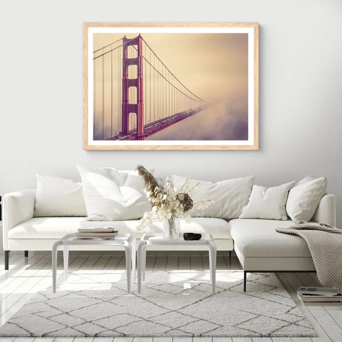 Affisch i ram av ljusek - Mellan himlen och jorden - 100x70 cm