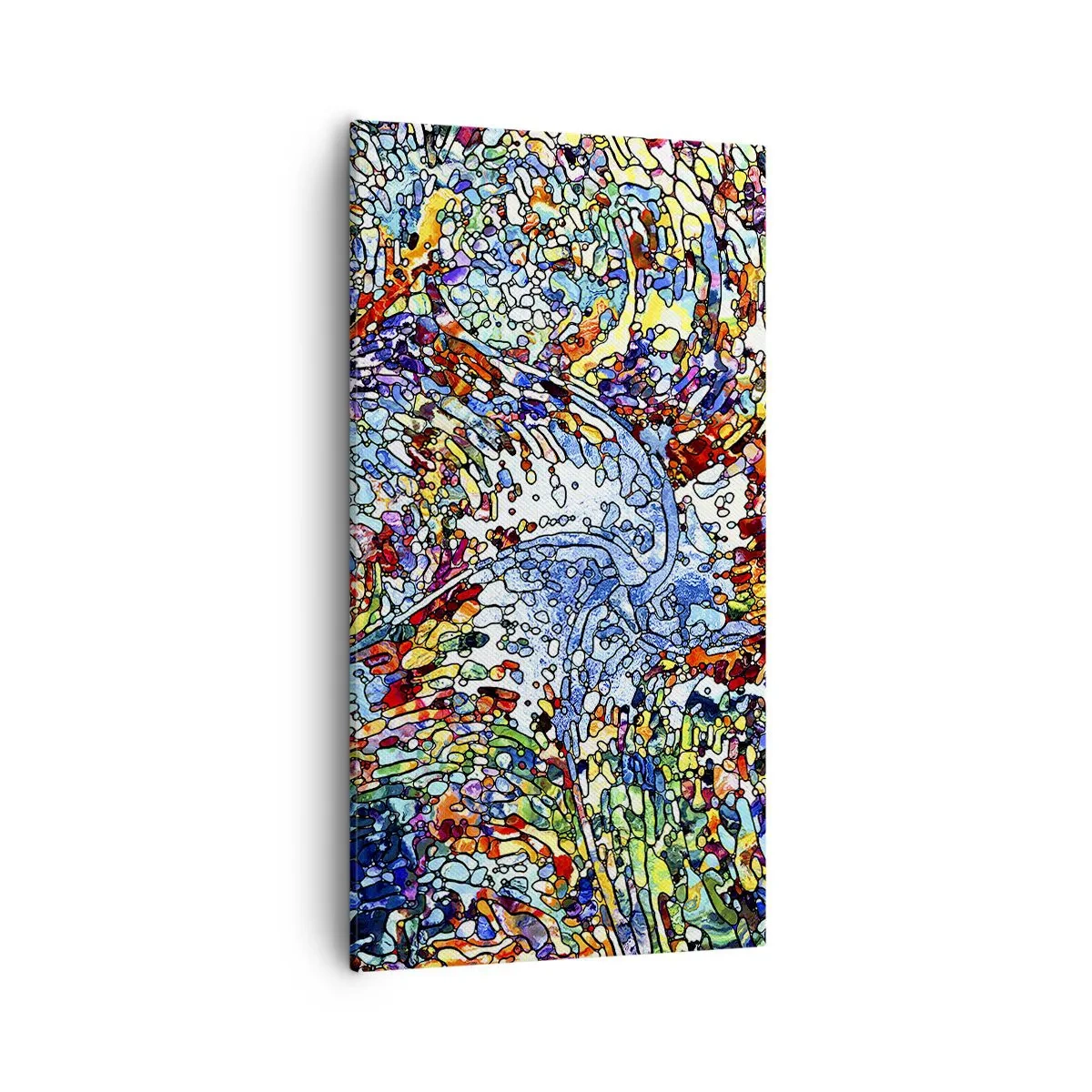 Canvastavla - Bild på duk - Glasmålning - droppar - 55x100 cm