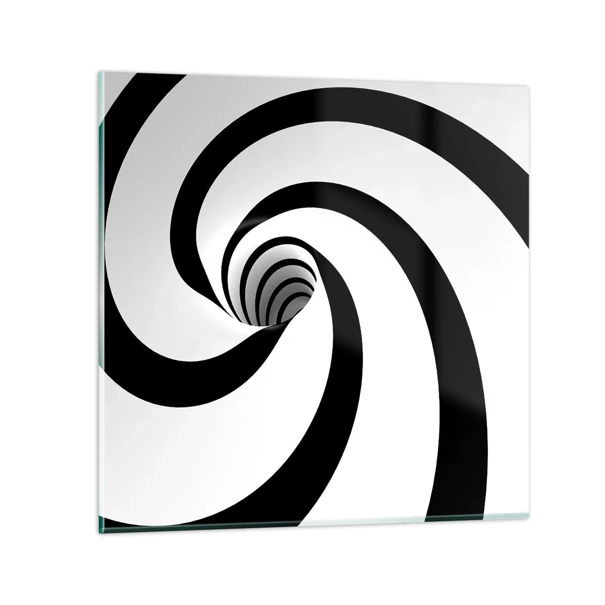 Glastavla - Bild på glas - Underkasta sig virveln? - 30x30 cm
