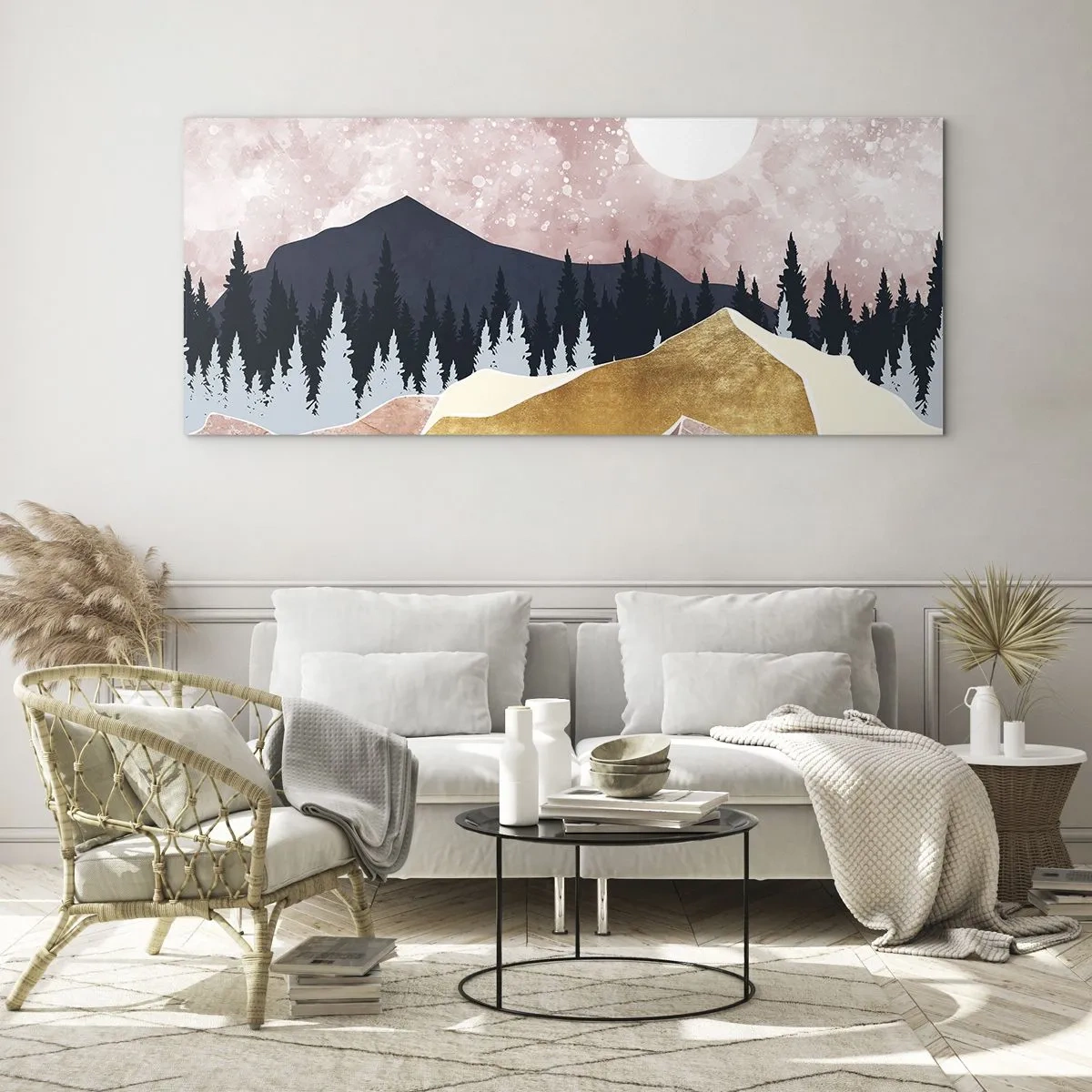 Glastavla - Bild på glas - Nattvakt - 120x50 cm
