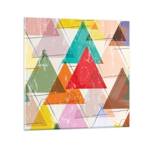 Glastavla - Bild på glas - Tre gånger tre - 50x50 cm