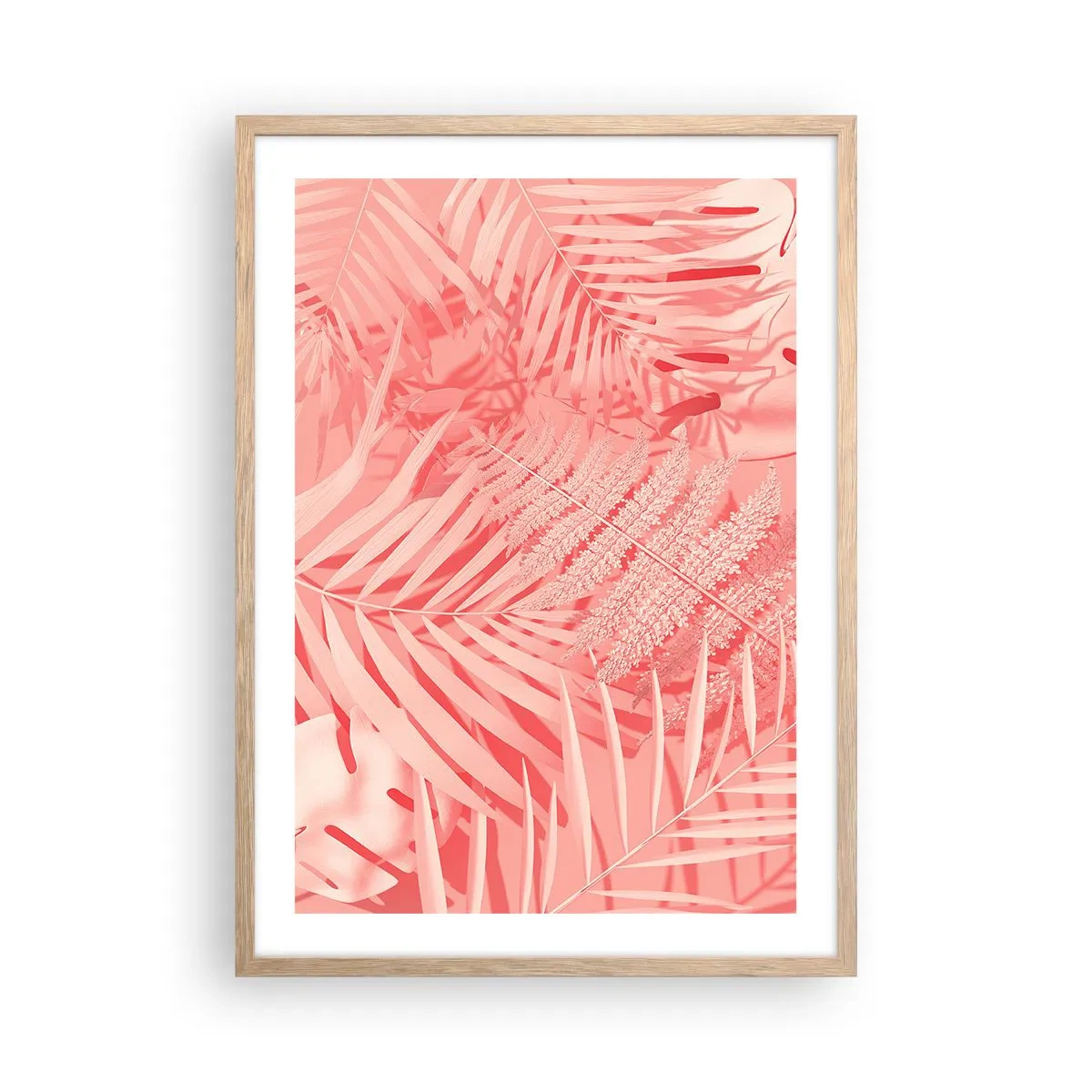 Affisch i ram av ljusek - Rosa koncept - 50x70 cm