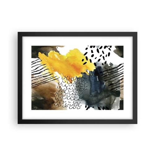 Affisch i svart ram - Elementens möte - 40x30 cm