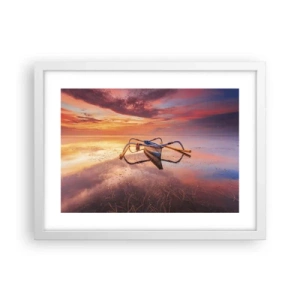 Affisch i vit ram - Tropiska kvällens lugn - 40x30 cm