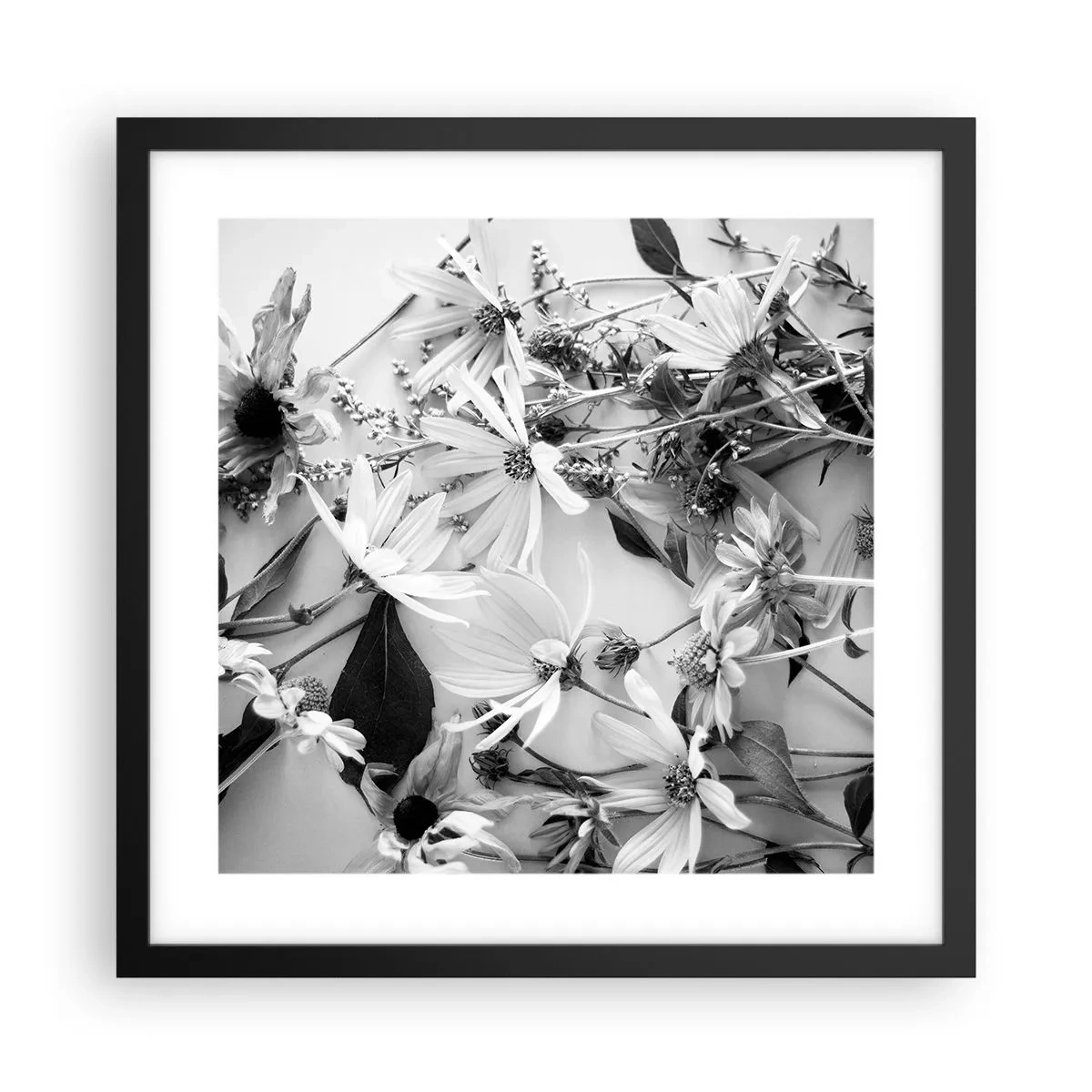 Affisch i svart ram - Icke-blombukett - 40x40 cm