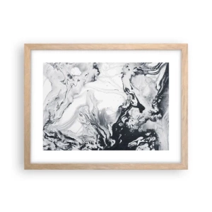 Affisch i ram av ljusek - Jordens inre - 40x30 cm