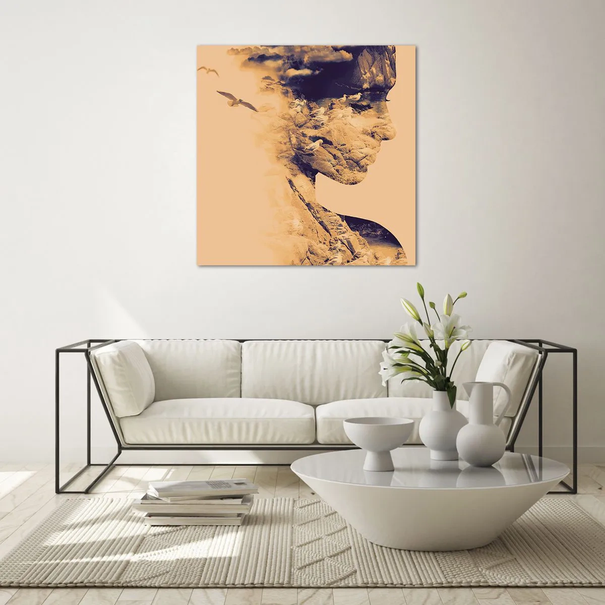 Glastavla - Bild på glas - Skön av naturen - 50x50 cm