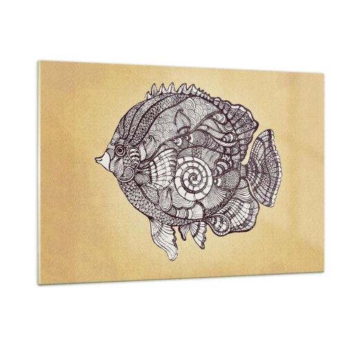 Glastavla - Bild på glas - Från ett hav av ornament - 120x80 cm