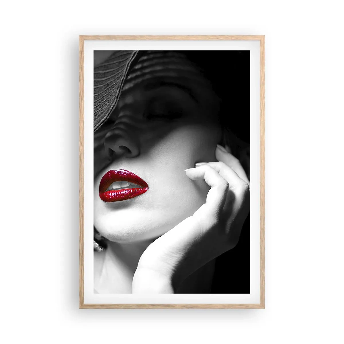 Affisch i ram av ljusek - En studie i scharlakansröd - 61x91 cm