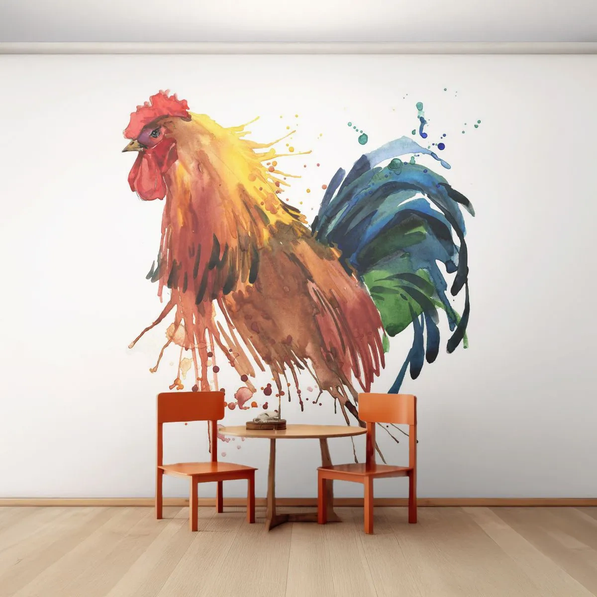 Fototapet Premium Canvas - Kungliga kläder, kunglig stolthet - Kuk, Grafik, Föder upp - 250x175 cm