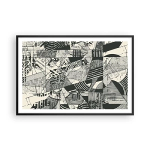 Affisch i svart ram - Nutidens dynamik - 91x61 cm