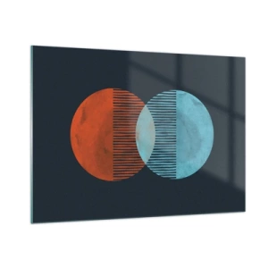 Glastavla - Bild på glas - Astronomisk fantasi - 100x70 cm