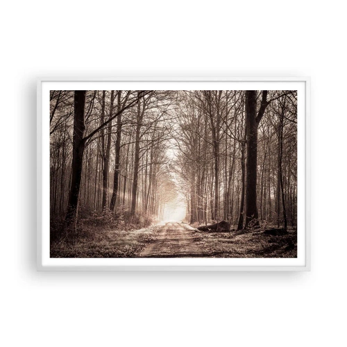 Affisch i vit ram - Skogens domkyrka - 100x70 cm