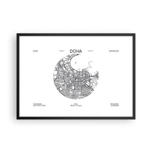 Affisch i svart ram - Dohas anatomi - 70x50 cm