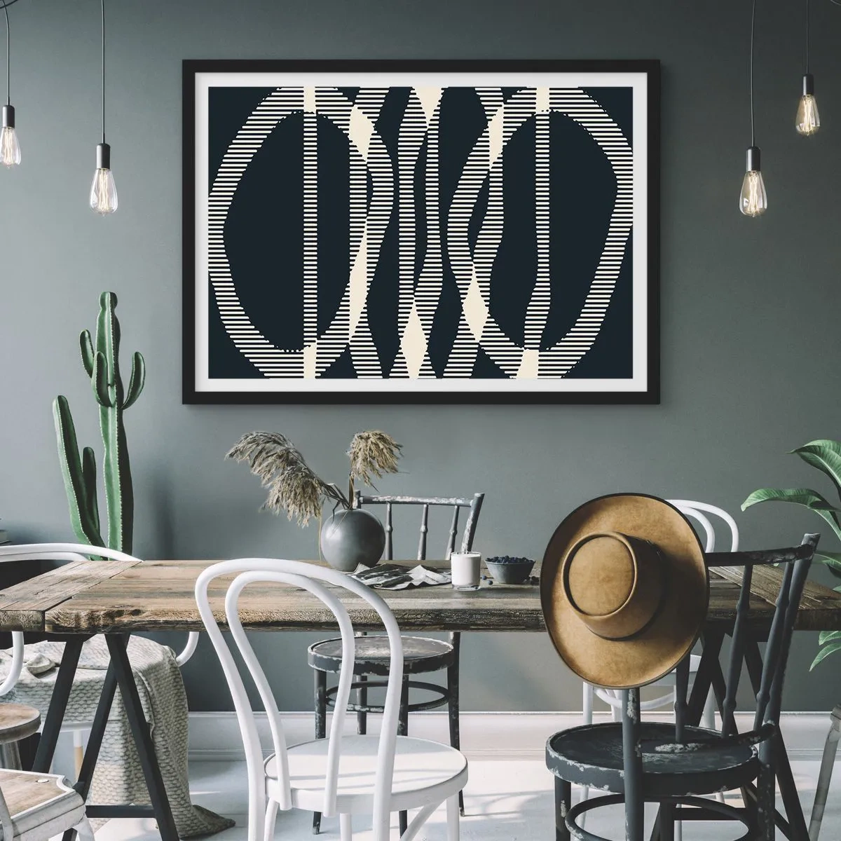 Affisch i svart ram - Försök att bryta mörkret - 91x61 cm