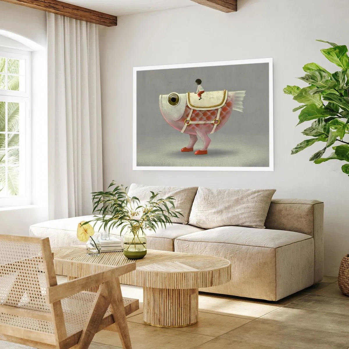 Affisch - Fiskryttare - 70x50 cm