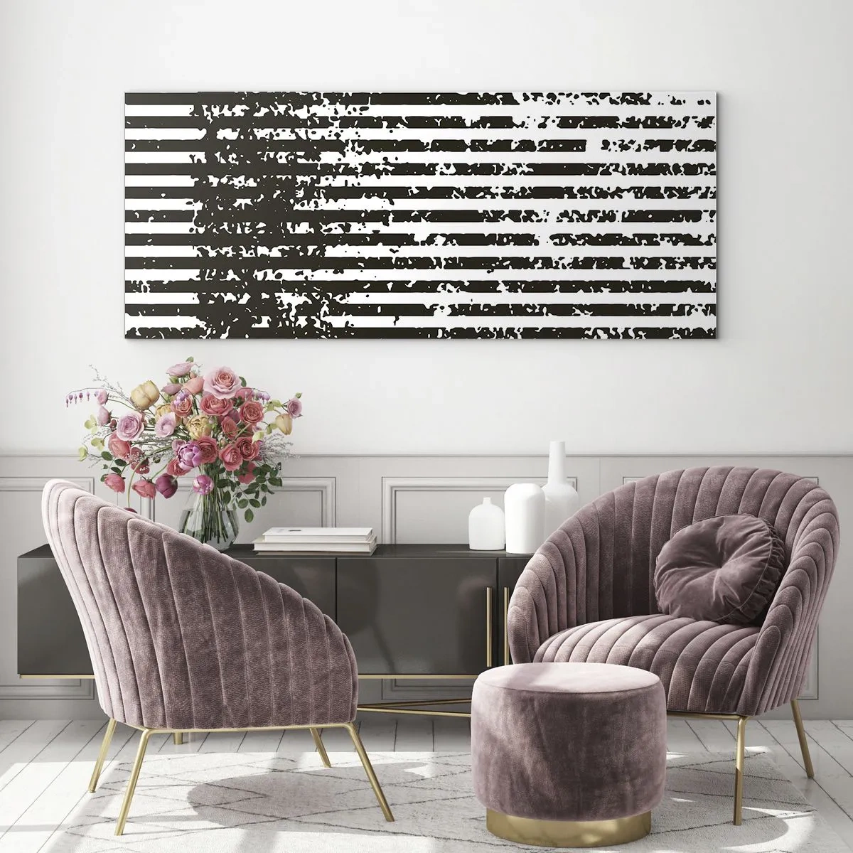 Glastavla - Bild på glas - Rytm och brus - 120x50 cm