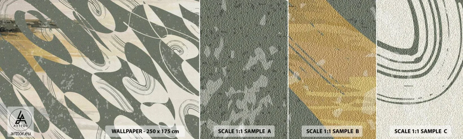 Fototapet Prov Standard Eco - Rytmisk abstraktion - Abstraktion, Modern, Åldrig - 100x30 cm