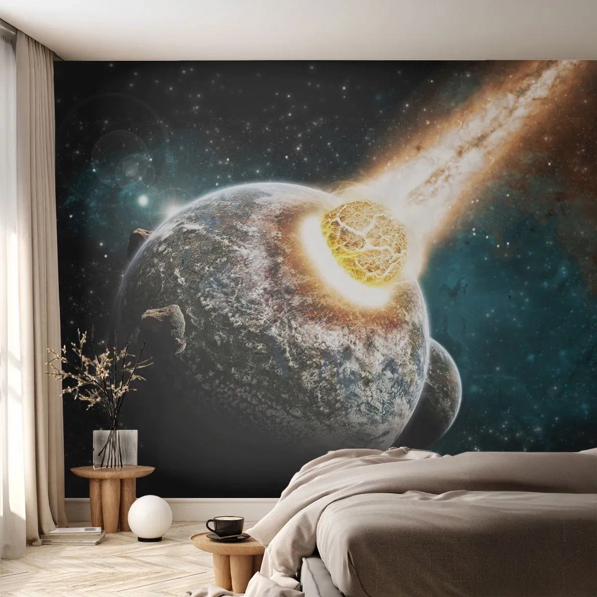 Fototapet Premium Sand - Förödelse eller födsel? - Abstraktion, Kosmos, Komet - 350x256 cm